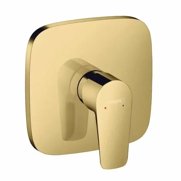Baterie dus incastrata Hansgrohe Talis E monocomanda auriu lucios
