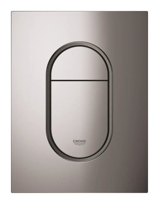 Placa de actionare Grohe 37624A00, Arena Cosmopolitan, marimea S, dubla, 130 x 172 mm, verticala, lucios, grafit