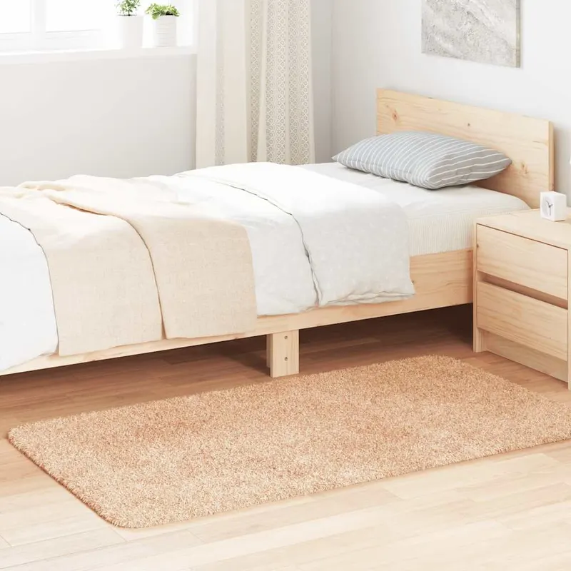 covor shaggy bej 80x150 cm poliester