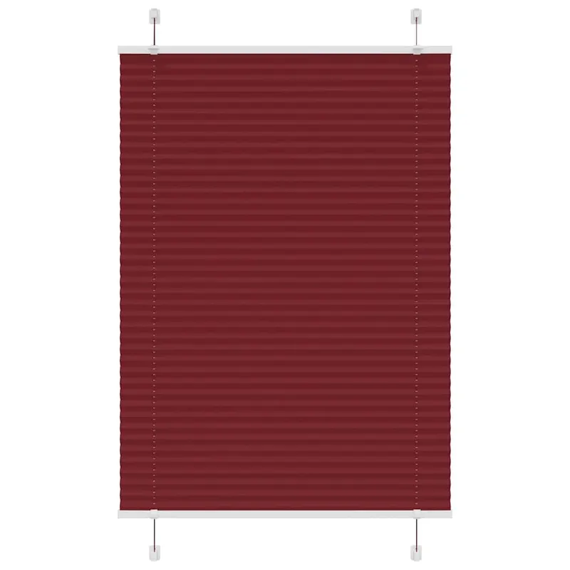 jaluza plisata bordeaux rosu 85x100 cm latime tesatura 84,4 cm