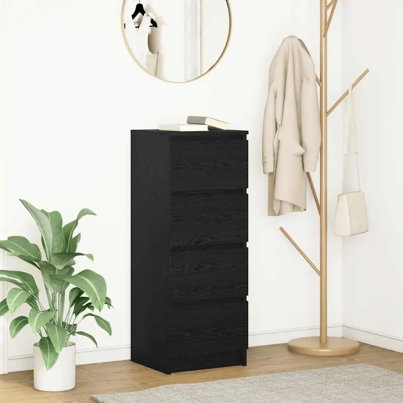 bufeta stejar negru 37,5x35x99 cm lemn prelucrat