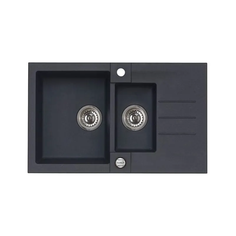 Chiuveta bucatarie compozit negru carbon Alveus rock 70