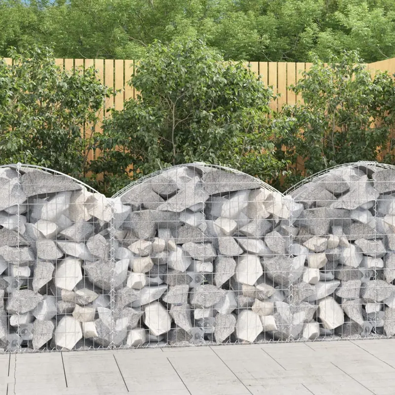 cos gabion arcuit, 100x30x80/100 cm, fier galvanizat