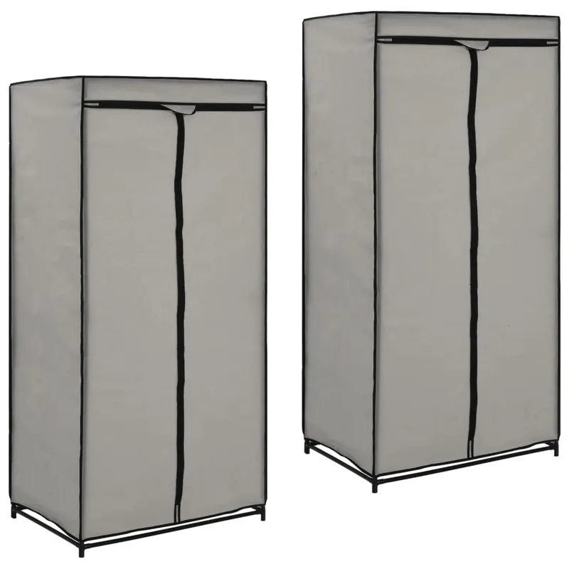 sifoniere, 2 buc., gri, 75 x 50 x 160 cm