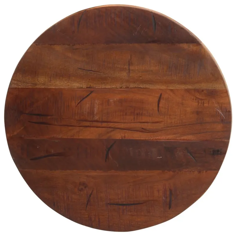 Blat de masa rotund, Ø 50x2,5 cm, lemn masiv reciclat